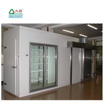 China Polyurethane Insulation Cold Room Store And Supermarket Glass Door Display Cold Room For Fruits At Temperature +4~+5degree C for sale