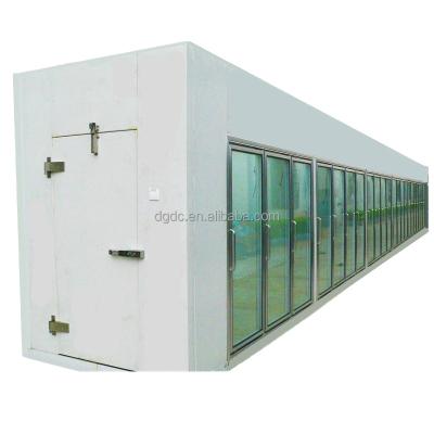 China Container Supermarket Cold Room With Glass Door For Beverage And Food Storage for sale