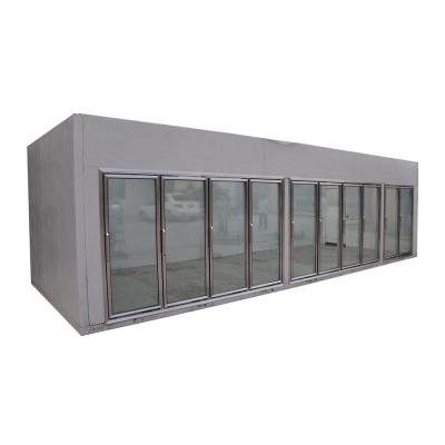 China Container display cold room with glass door for supermarket and store use for sale