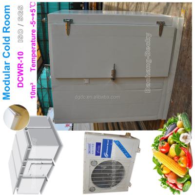 China Vegetable Cold Storage Modular Hotels Cold Room 10m3 for sale