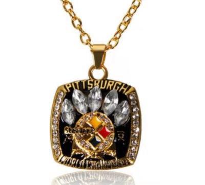 China /Sports Casual Sports Customized Alloy Gold Sliver Championship Charm Necklace for sale