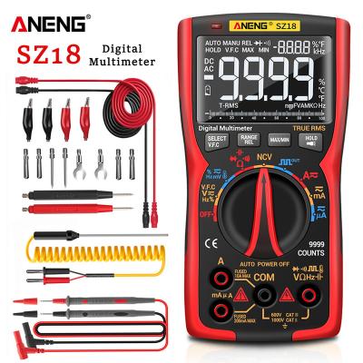 China ANENG SZ18 PRO Digital Professional Real Analog Multimeter 9999 RMS Tester Multimetro DIY Transistor NCV Testers Residual Voltage Meter SZ18 PRO Digital Multimeter for sale