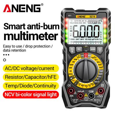 China ANENG SZ19 Pro Digital Multimeter 6000 Counts Multimetro Avometer Transistor Capacitor Tester Profissional Residual Voltage Meter SZ19 for sale