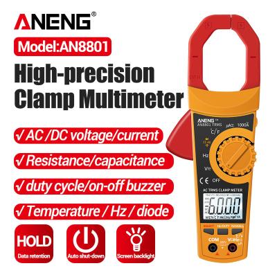 China ANENG AN8801 Digital Smart Multimetro RMS True Clamp Meters AC/DC Current Tester Amp Frequency Voltmeter 1200A Electric Tool ANENG AN8801 Digital Clamp Meter for sale