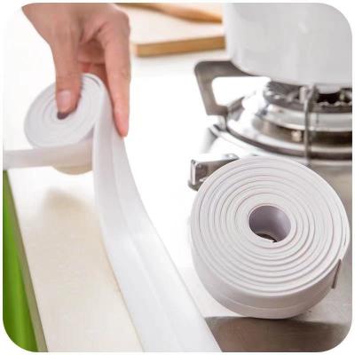 China Eco-friendly PVC Self Adhesive Waterproof Sealing Strip for Kitchen Sink Toilet Bathroom Shower and Tub Floor Wall Edge Protector for sale