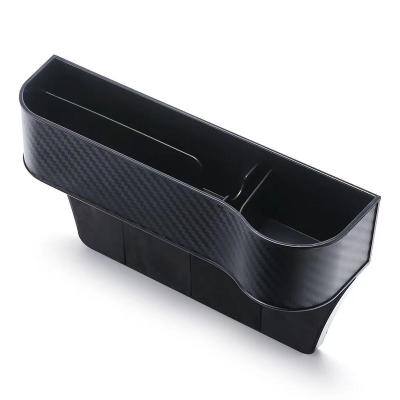 China Eco-Friendly Pocket Car Seat Gap Storage Box Organizer Console Multi-Function Leather Car Seat Water Cup Holder For Snacks for sale