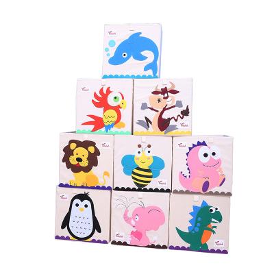 China Custom Wholesale Viable Gray Universal Collapsible Dinosaur Storage Home Foldable Cosmetic Wood Storage Box for sale