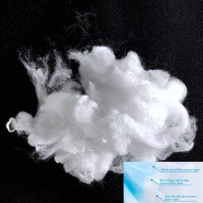 Chine fibre de polyester de 3D×51mm Bicomponent pour le masque protecteur de Meltblown N95 à vendre