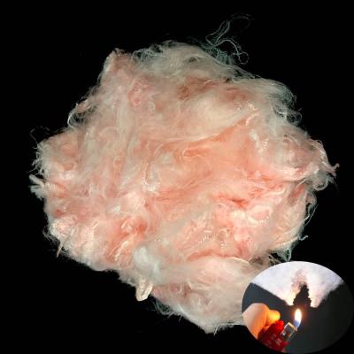 China Lightweight Acrylic Fiber , 2.78Dtex × 51mm Raw Pink Flame Retardant Modacrylic Fibre for sale