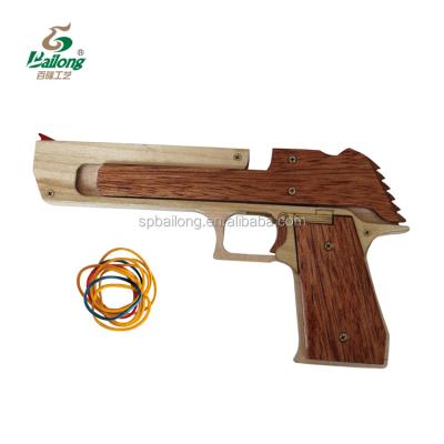 China Wooden Toy Gun 15 Years Professional Rubber Band Factory CNC Shooting Wooden Toy Gun for sale