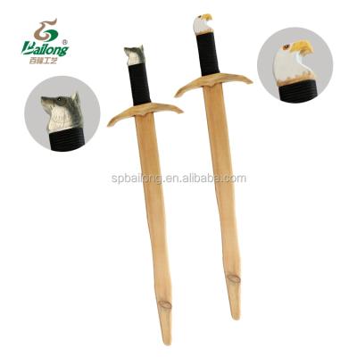 China Creative Eco-friendly Wooden Handle Animal Kids Toy Knight Katana Swords Espada Knives and Swords for sale