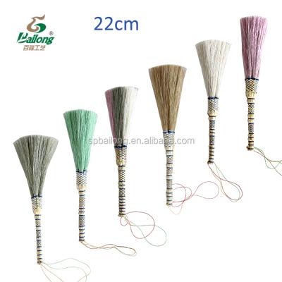 China Small Craft Folk Grass Raw Material Home Use Office Decor Decorative Art Handmade Broom for sale