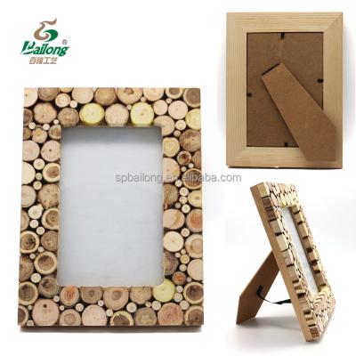 China Rustic Wooden Home Decor Picture Frame Farmhouse Plant Decoration Indoor BSCI Wood Frame for sale