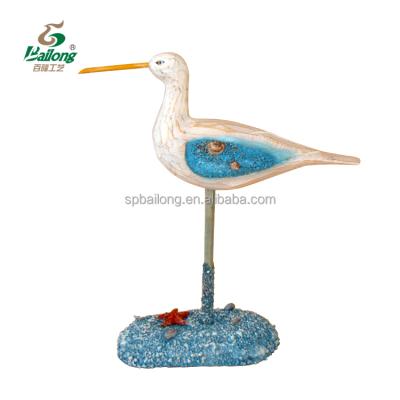 China All the World Handmade Home Decor Bar Decor Wood Carved Nautical Decorative Bird for sale