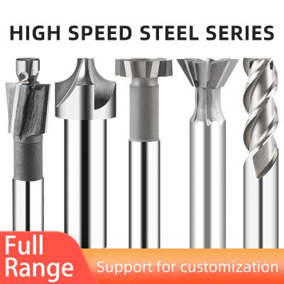 China HIGH SPEED STEEL HSS Solid Carbide Taper Shank Endmill for Metal Stainless Steel Iron Milling for sale