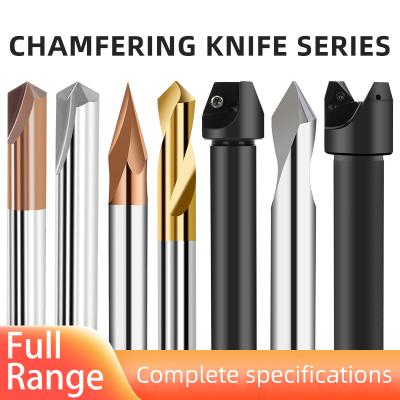 China Carbide Tungsten steel chamfering knife chamfer tool High speed steel with cobalt plated titanium chamfering knife CNC chamfering tool r for sale