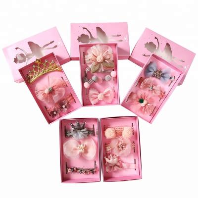 China Genya Trendy Hair Bow Set Toddler Hair Bands Birthday Gift For Kids Newborn Bow Set Headband Set for sale