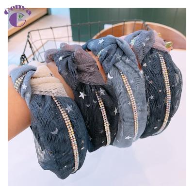 China European new women's headbands Genya beauty bow headband women girl headband women band heads denim headband for sale