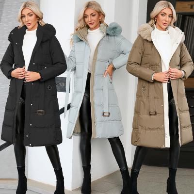 China new arrival private label fashion winter women Anti-wrinkle trends warm down jackets coat mid length thin 2022 winters for sale