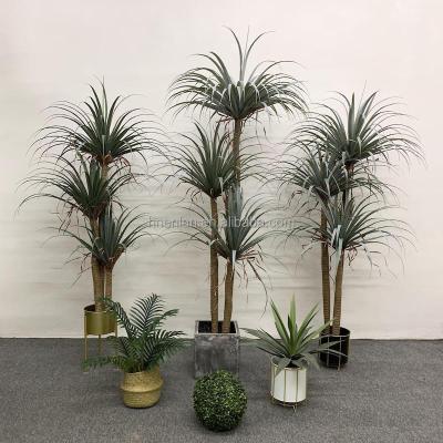 China decorative flowers & Braids New Design EN125 Yucca Dracaena Plants High Quality Indoor Outdoor Decorative Plastic Tree Artificial Plants for sale