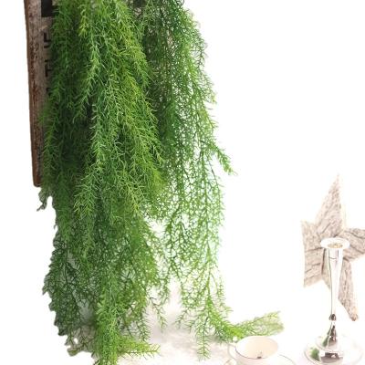 China EN103 Factory Supply Green Plant Wall Hanging Pine Needle Artificial Vine Wedding Home Decor For Indoor Outdoor Decor for sale