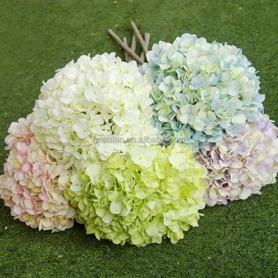 China decorative flowers & Garlands Wholesale Single Stem High Quality 3D Printing Artificial Flower Silk Hydrangea For Home Wedding Decoration for sale