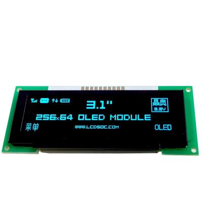 China M31S1322_01_B 3.12 Inch 10 PIN Blue OLED Module SSD1322 Drive IC 256*64 SPI Indoor and Outdoor Interface 3.3V for sale