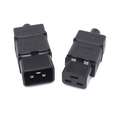 China IEC320 C19 C20 Automotive Cable Electrical Power Cord Connector Plug AC100~250V 16A Male Female Plug for sale