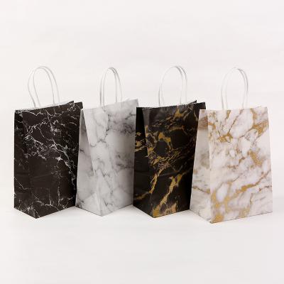 China Creative Recyclable Marble Series Paper Tote Package Takeaway Packing Clothing Shopping Paper Bag for sale