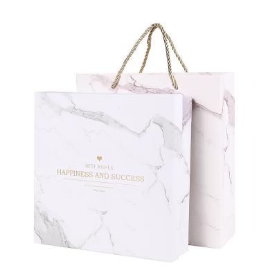 China Storage Marble Exquisite Simple Wind Birthday Gift Box Recyclable Party Hard Packaging Three Sets for sale