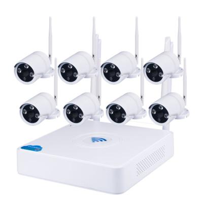 China Human Motion Tracking Night Vision Surveillance CCTV Camera Set 4ch 8ch Outdoor IP WIFI nvr Kit 4 8 Channel 1080P Wireless Home Security Camera System for sale