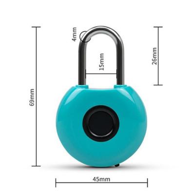 China Smart Travel Security Door Lock USB Rechargeable Fingerprint Padlock Smart Keyless Rechargeable Smart Padlock for sale