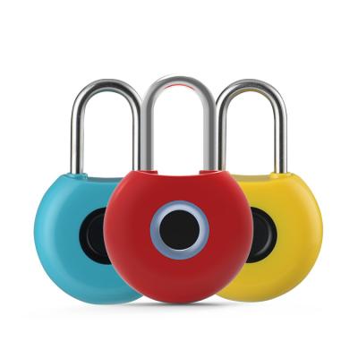 China Smart Portable Fingerprint Lock Security Travel Anti-theft Padlock H Padlock for Suitcase and Bag for sale