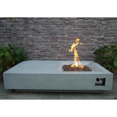 China 56 Inch Hot Concrete Cast Iron Outdoor Gas Fire Pit Table for sale