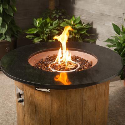 China For Outdoor Use Only Marble Top Wood Base Around Propane Fire Pit Table, 36inch for sale