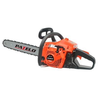 China Patelo Chainsaw Manufacturing 40cc Gasoline Chainsaw Chain Cutter Forced Air Cooling Wooden Machine for sale