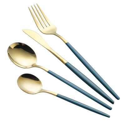 China Stocked High-Grade Stainless Steel Tableware Knife And Fork Dinnerware Hot Stocked Kitchen Search for sale