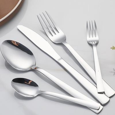 China Viable Flat Handle Polished Stainless Steel Tableware 4 Pieces Series Kitchen Products Factory Direct Sales Hot Selling for sale