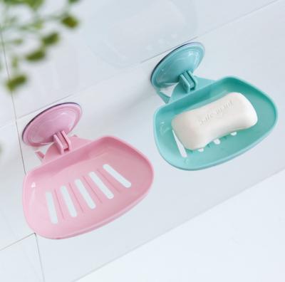 China Sustainable Bathroom Wall Attached Plastic Soap Dish Bathroom Storage Tray Soap Holder for sale