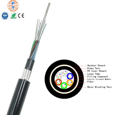 China Outdoor Direct B1 Core Factory Rat Proof Optical Fiber Gyfty63-24/48 12 Nonmetallic Core Direct Buried Aerial Optical Fiber Cable for sale