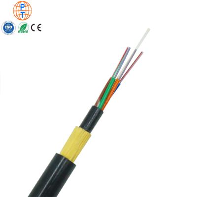 China Outdoor Aramid Yarn G652D Dielectric Self-supporting Duct ADSS Fiber Optic Cable 4 Core 24 Core 48 Core G652D Fiber Optic Cable ADSS for sale