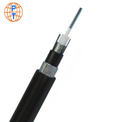 China Aeria Outdoor Outdoor Direct Buried 2 4 6 12 24 Core Fiber Optic Cable GYXTW53 for sale