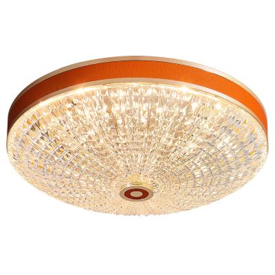 China Surface Mounted 2022 New Design Leather Led Light Fixture Luxury Hallway Sitting Light Outdoor Modern Ceiling Lamp for sale