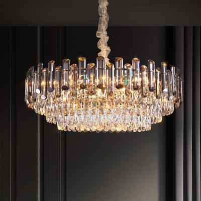 China Modern Contemporary Living Room Decorative Gold Light Fixtures Home Luxury Modern Crystal Chandeliers and Pendant Lights for sale