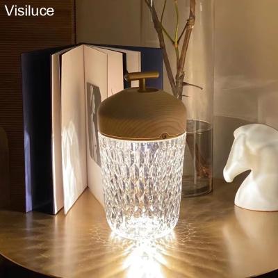 China Modern Hot Modern Transparent Luxury Decorative Bedside Table Light Sale Table Rechargeable Touch Control Led Bedroom Lamp for sale