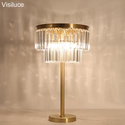 China Wholesale Contemporary Hotel Contemporary Indoor Modern Luxury Living Room Decoration Lamp Bedside Crystal Table Lamp for sale