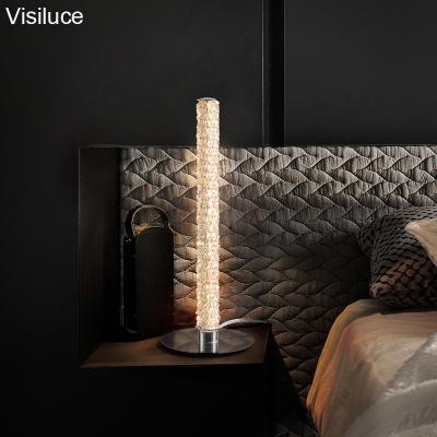 China Modern Hot Selling Crystal Style Lead Crystal Table Lamp Modern Italian Elegant Decorative Living Room Bedroom Bedside Light Table for sale