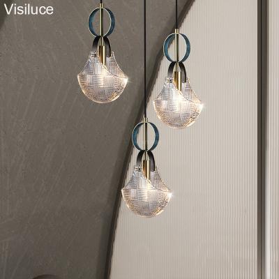 China Modern Vintage Glass Pendant Lamp Living Room Decoration Metal Light Indoor Contemporary Simple Pendant Lighting Fixture for sale