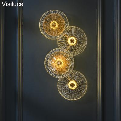 China 2021 New Design Modern Customizable Indoor Glass Wall Light Decoration Luxury Led Wall Lamps For Hotel Living Room Bedside Use for sale