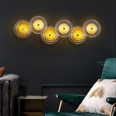 China Hot Sale Modern Led Glass Wall Lamp Bedside Wall Lights Living Room Indoor Hotel Modern Wall Lamps for sale